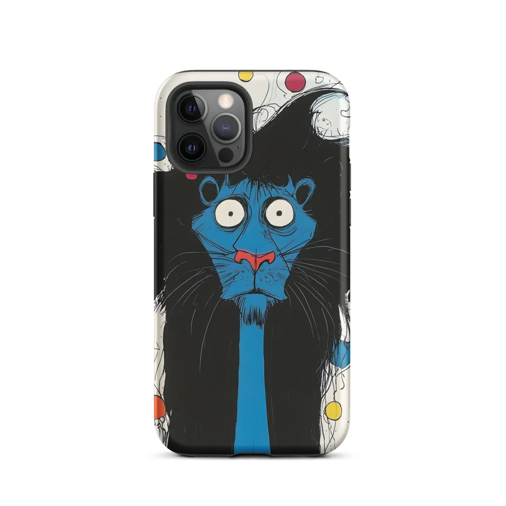 Whimsical Blue Lion