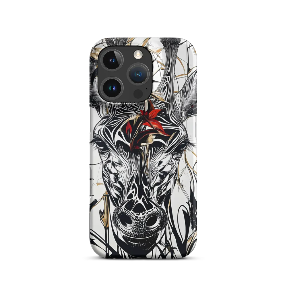 Floral Elegance: The Giraffe's Portrait