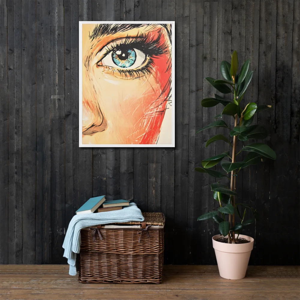 Gaze of Emotion | Canvas with White Frame | 24″×32″