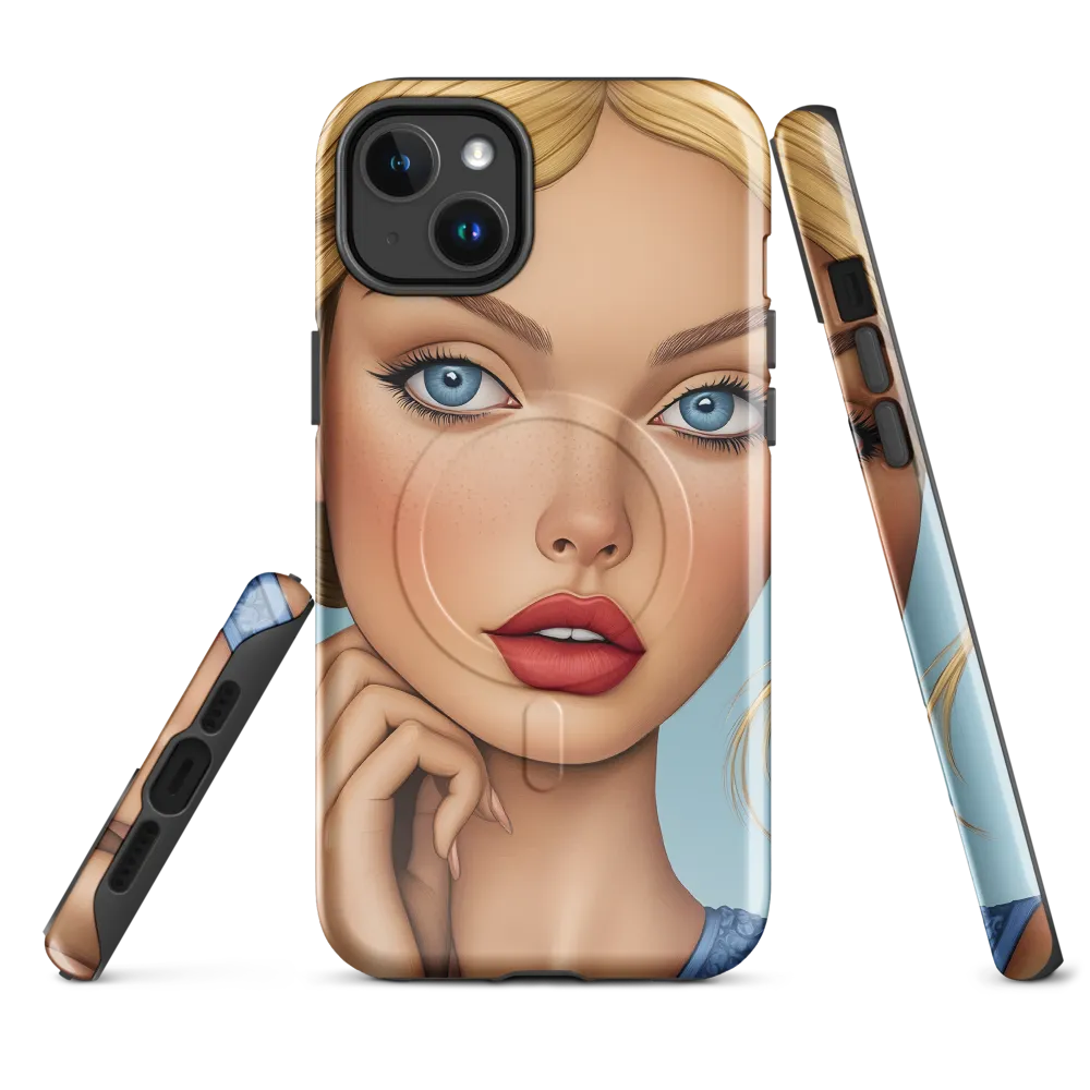 Serenity in Blue | Phone Case |  14 Plus | MagSafe® Tough Case | Glossy