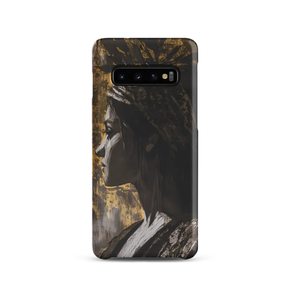 Golden Elegance: A Modern Profile Portrait