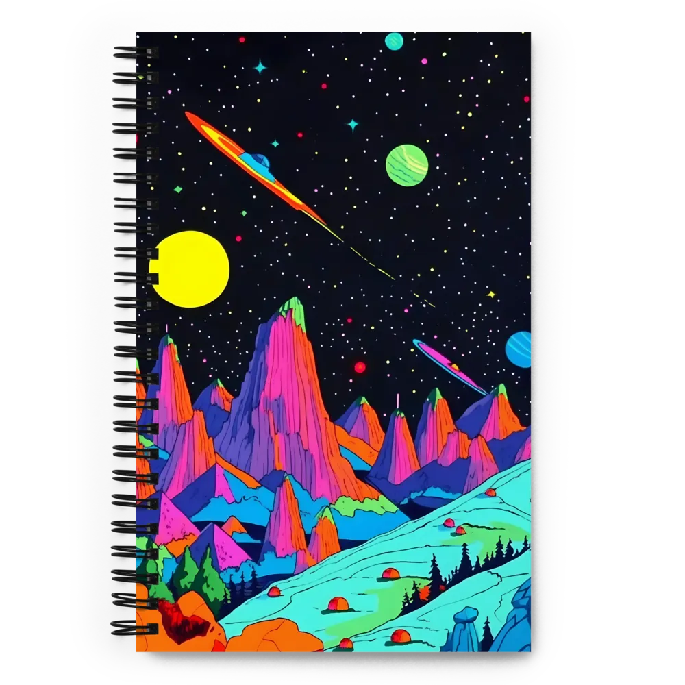 Cosmic Peaks of the Psychedelic Realm | Spiral Notebook