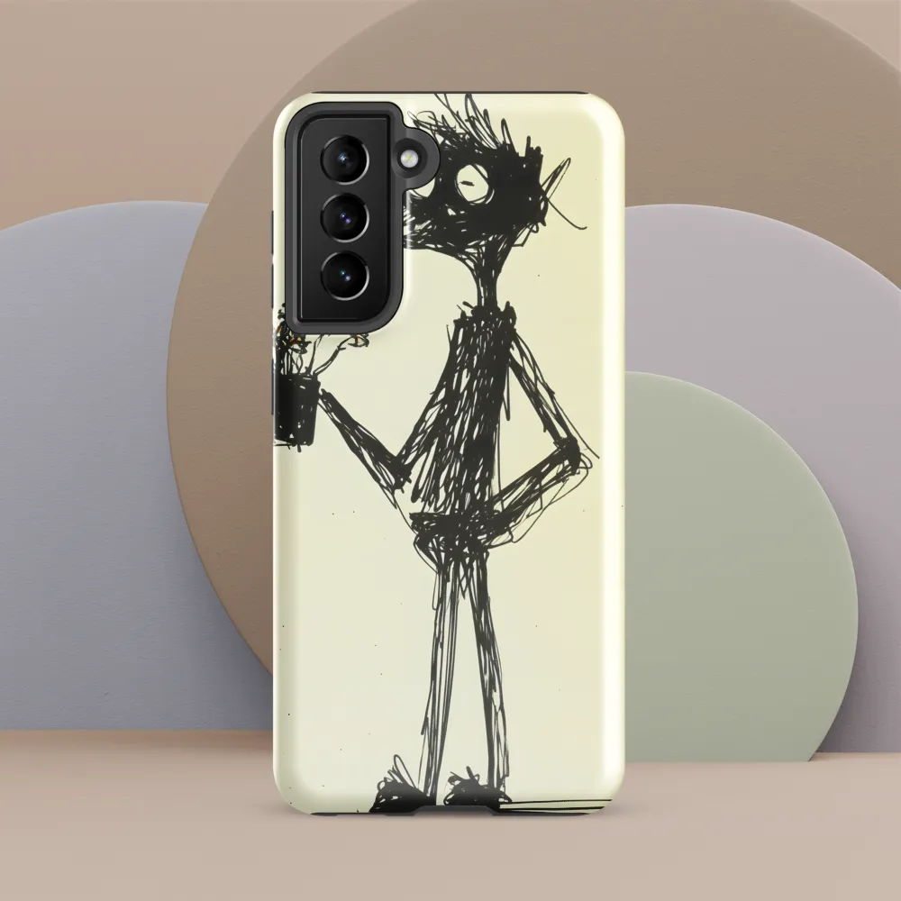 Whimsical Figure with Flowers