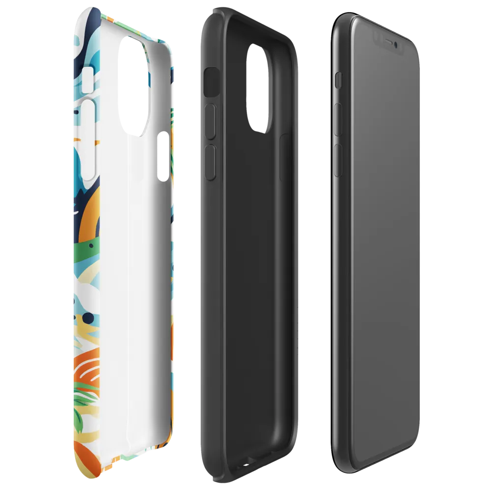 Abstract Tropical Landscape | Phone Case |  11 Pro Max | Tough Case | Glossy