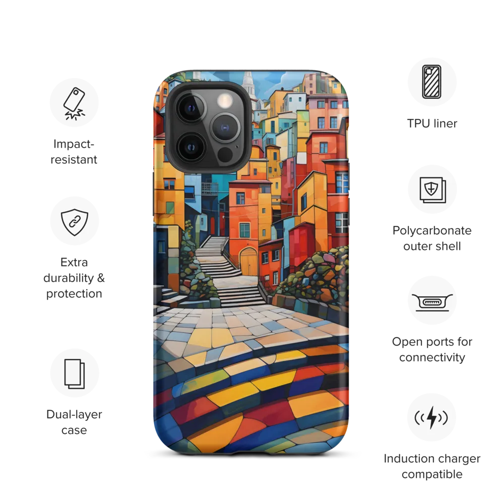 Vibrant Village: A Cubist Journey