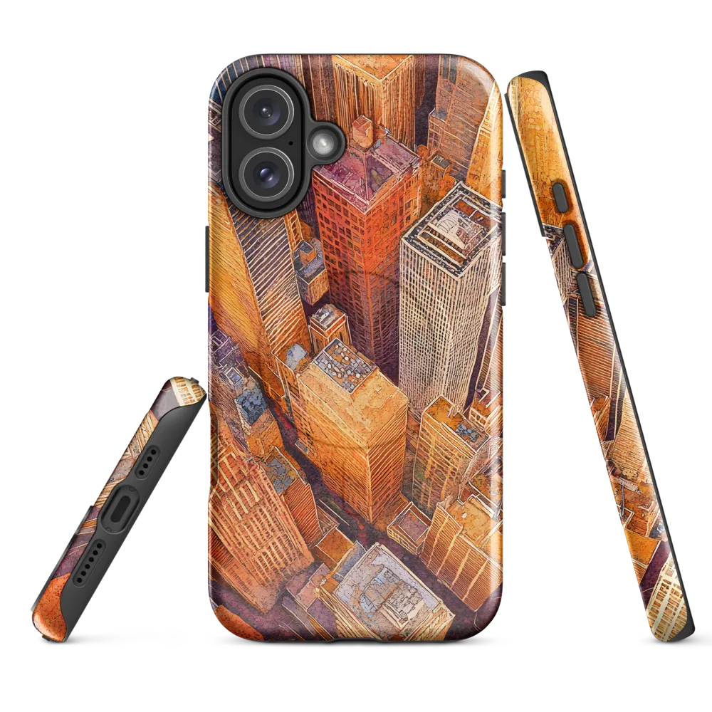 Urban Symphony in Orange and Purple