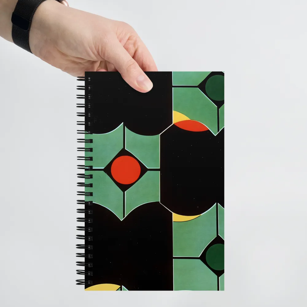 Dynamic Geometric Harmony | Spiral Notebook