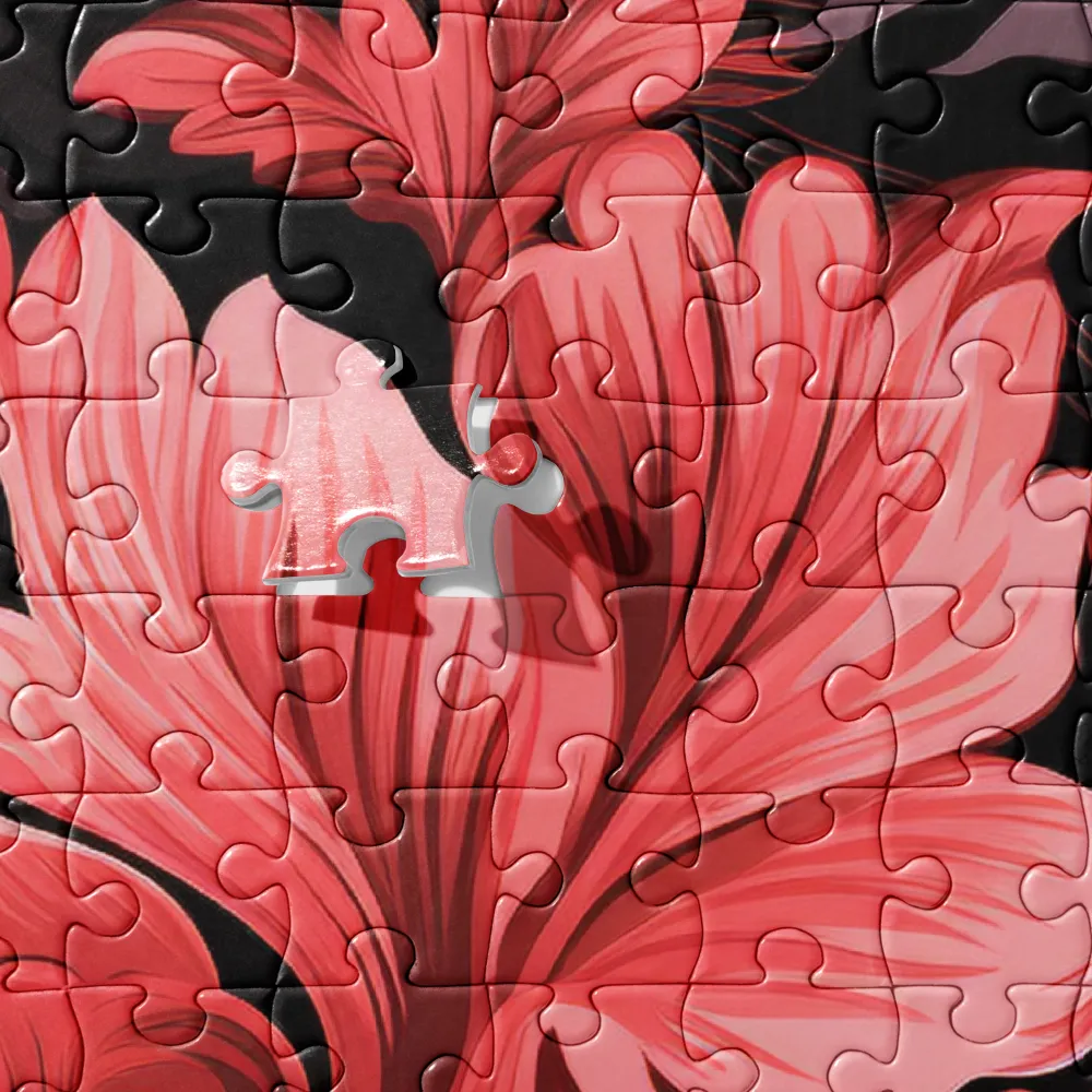 Tropical Elegance in Red | Jigsaw Puzzle | 520 pieces