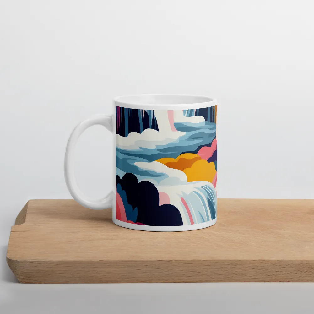 Cascades of Colorful Serenity | Mug with White inside | 11 oz