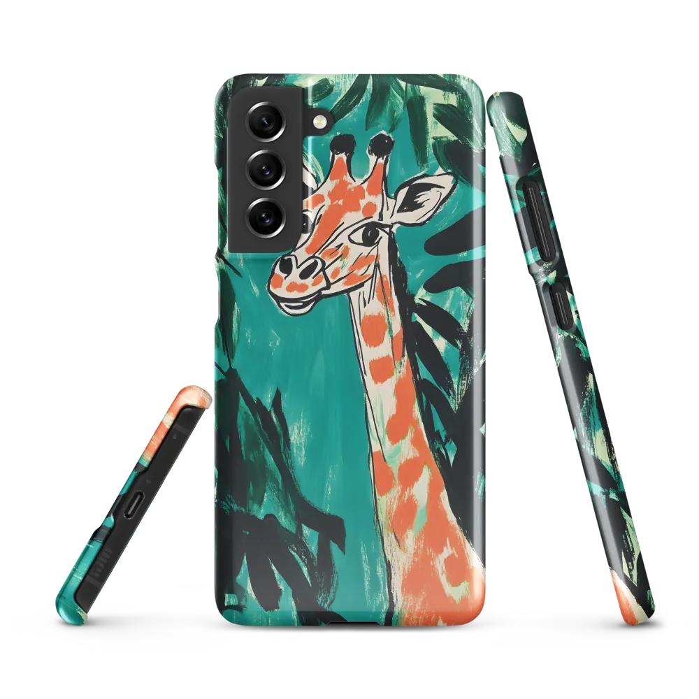 Curious Giraffe in Lush Greenery | Phone Case |  S21 FE | Snap Case | Glossy