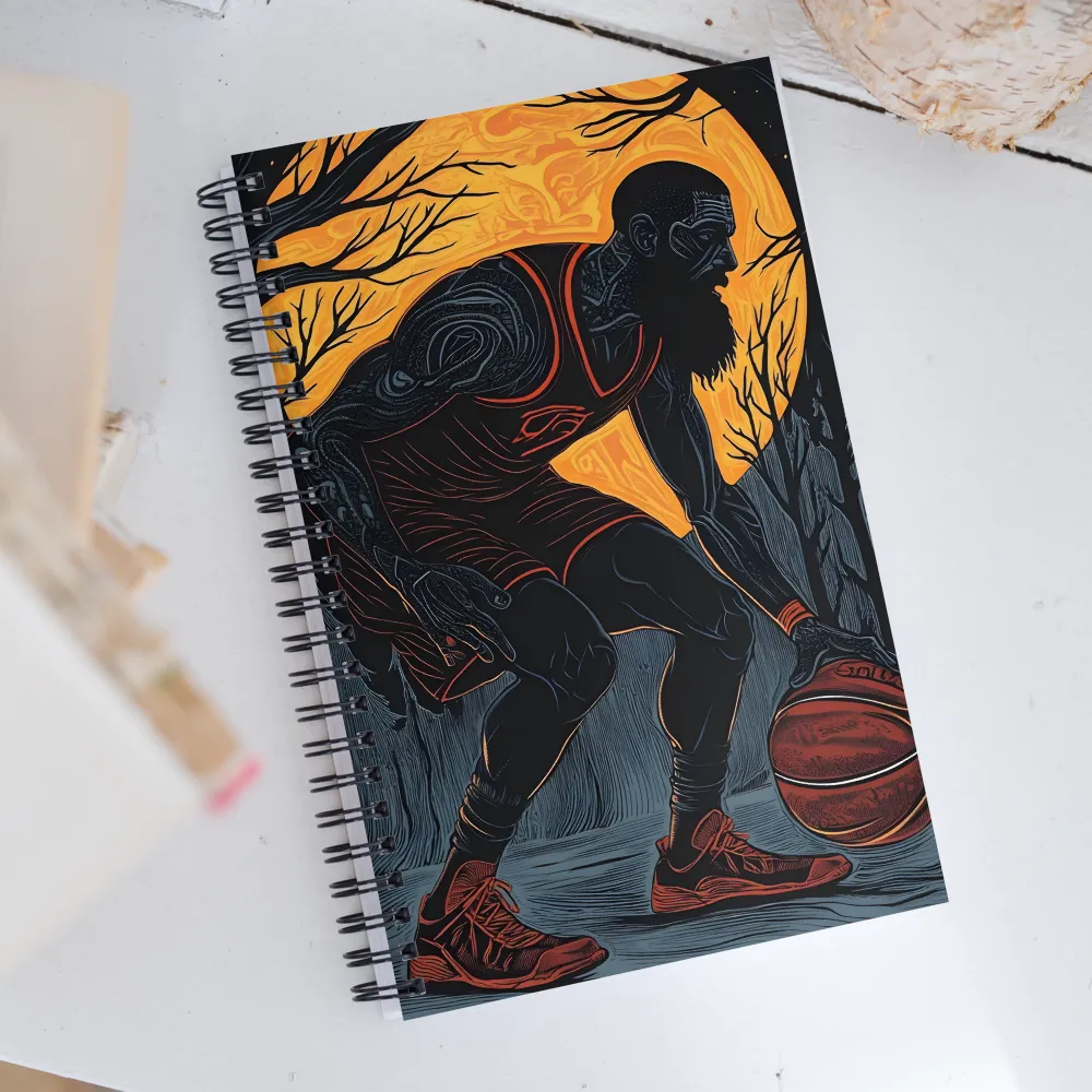 Under the Moonlight: A Basketball Player's Dance | Spiral Notebook