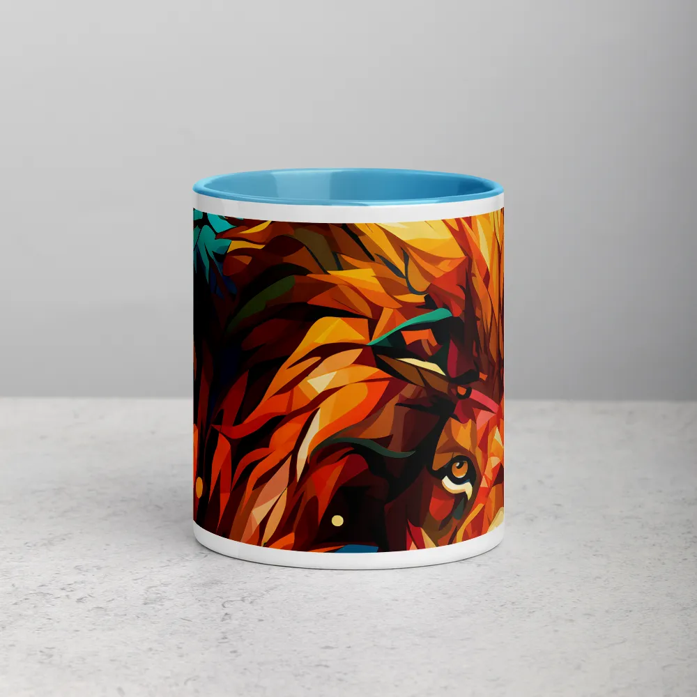 Majestic Gaze: The Polygonal Lion