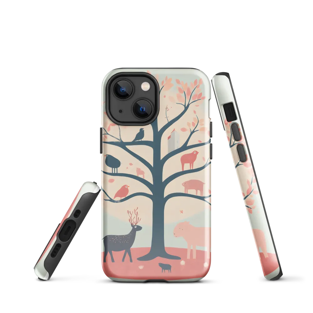 Whimsical Tree with Playful Creatures