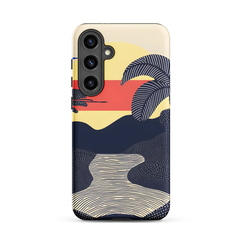 Tranquil Sunset in Modern Minimalism | Phone Case |  S24 Plus | Tough Case | Matte