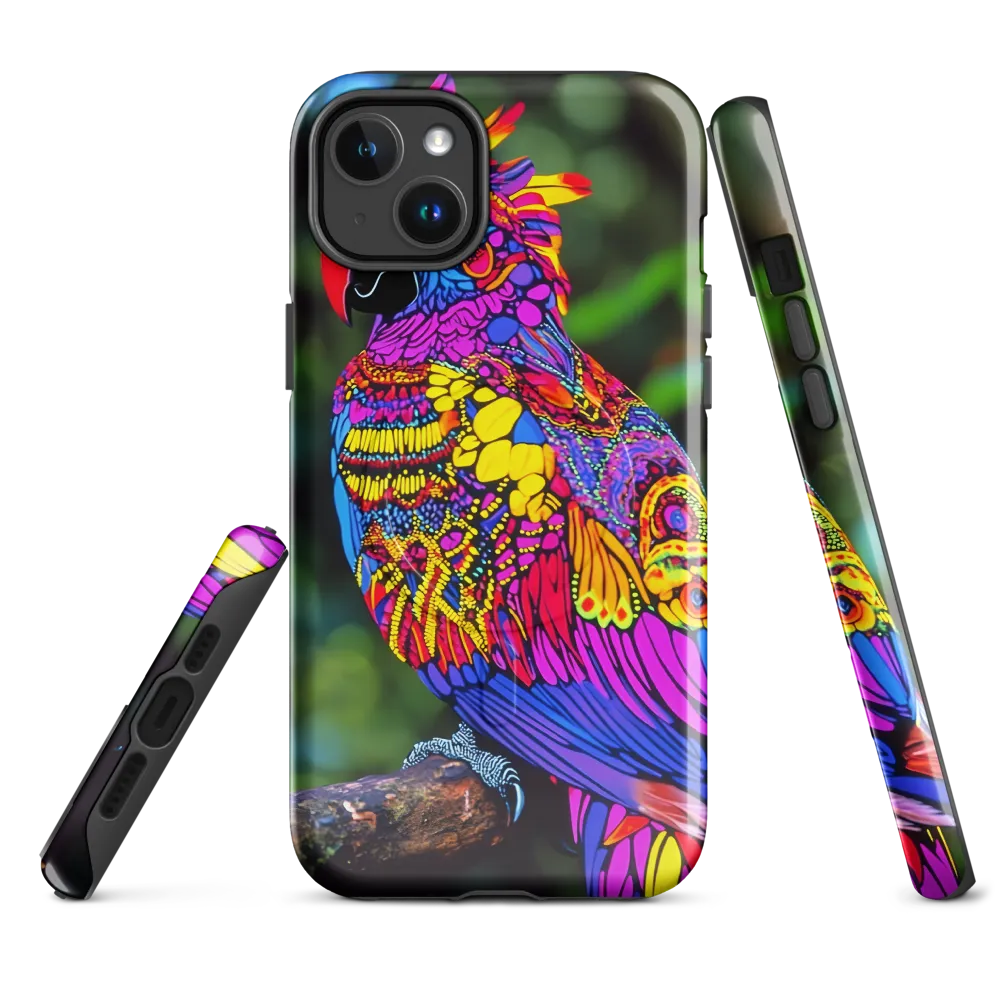 Vibrant Psychedelic Parrot