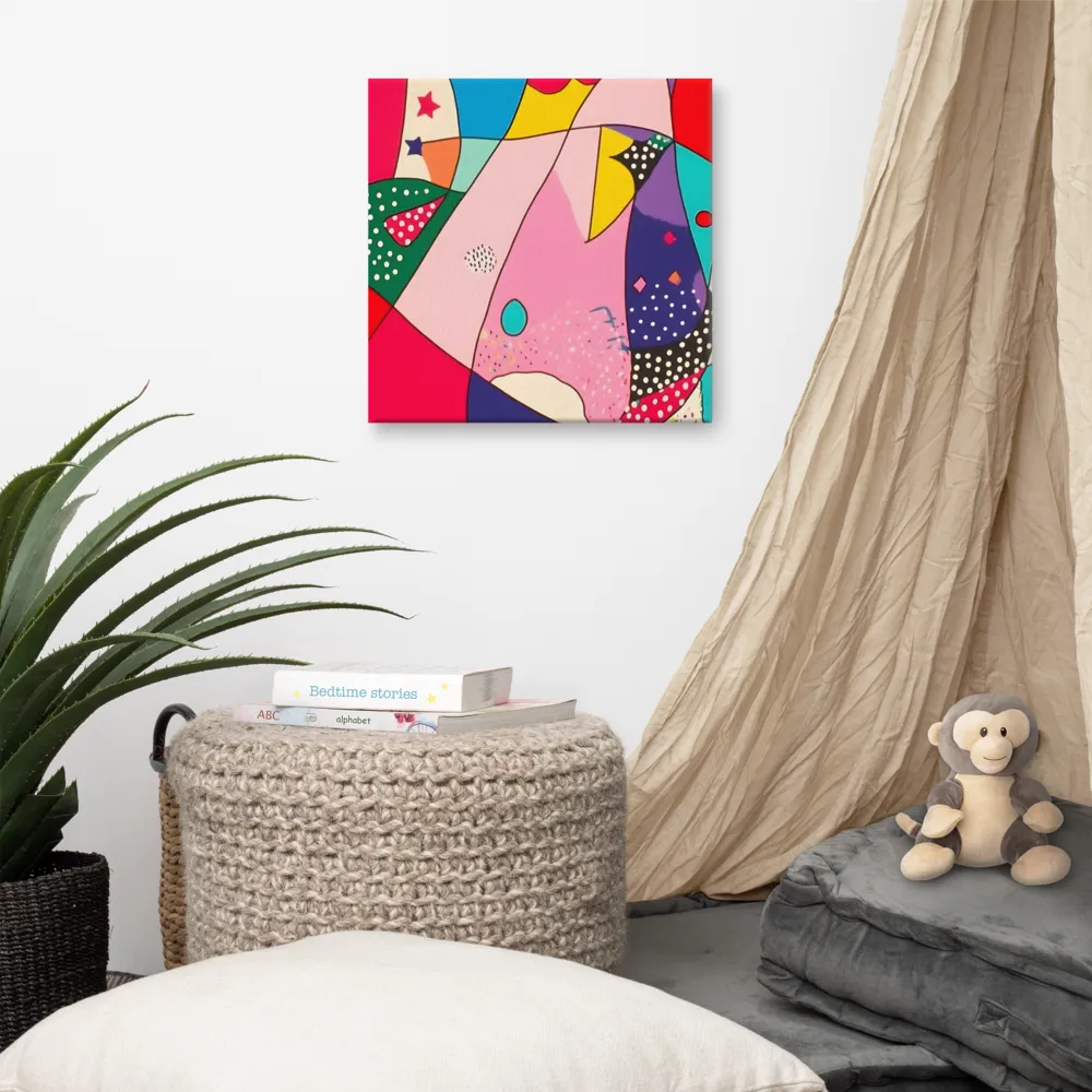 Playful Geometry in Color | Canvas | 16″×16″