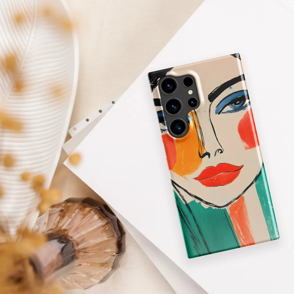 Vivid Portrait of a Modern Muse | Phone Case |  S24 Ultra | Snap Case | Glossy