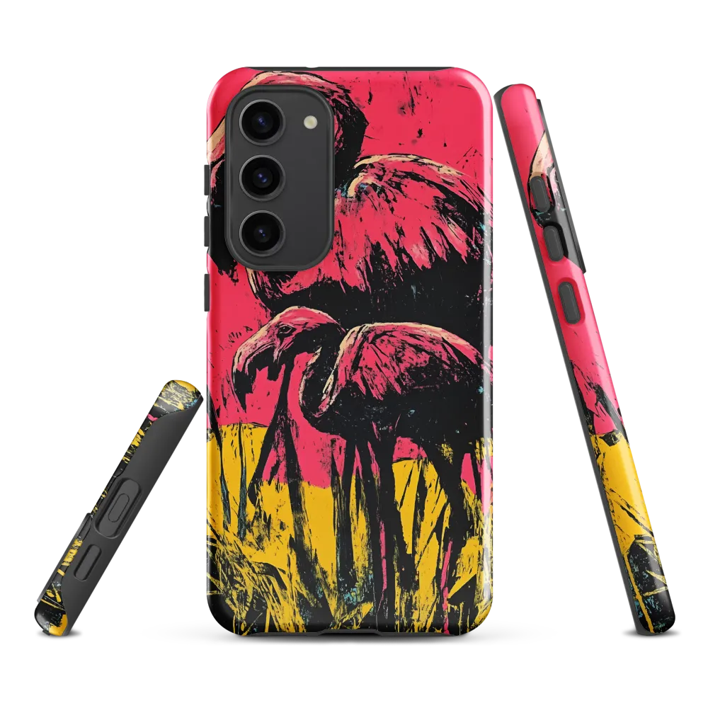 Flamingo Duet: A Pop Art Expression