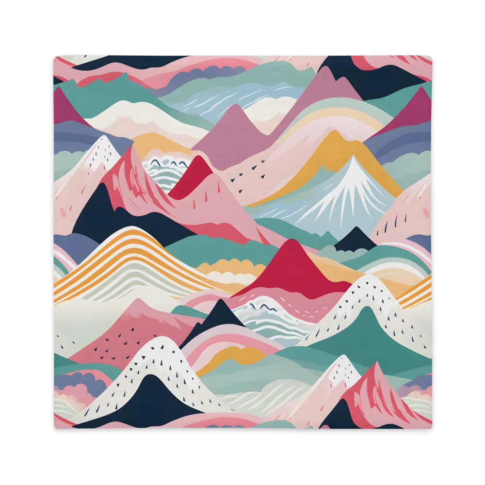Harmonious Mountain Waves | Pillow Case | 22″×22″