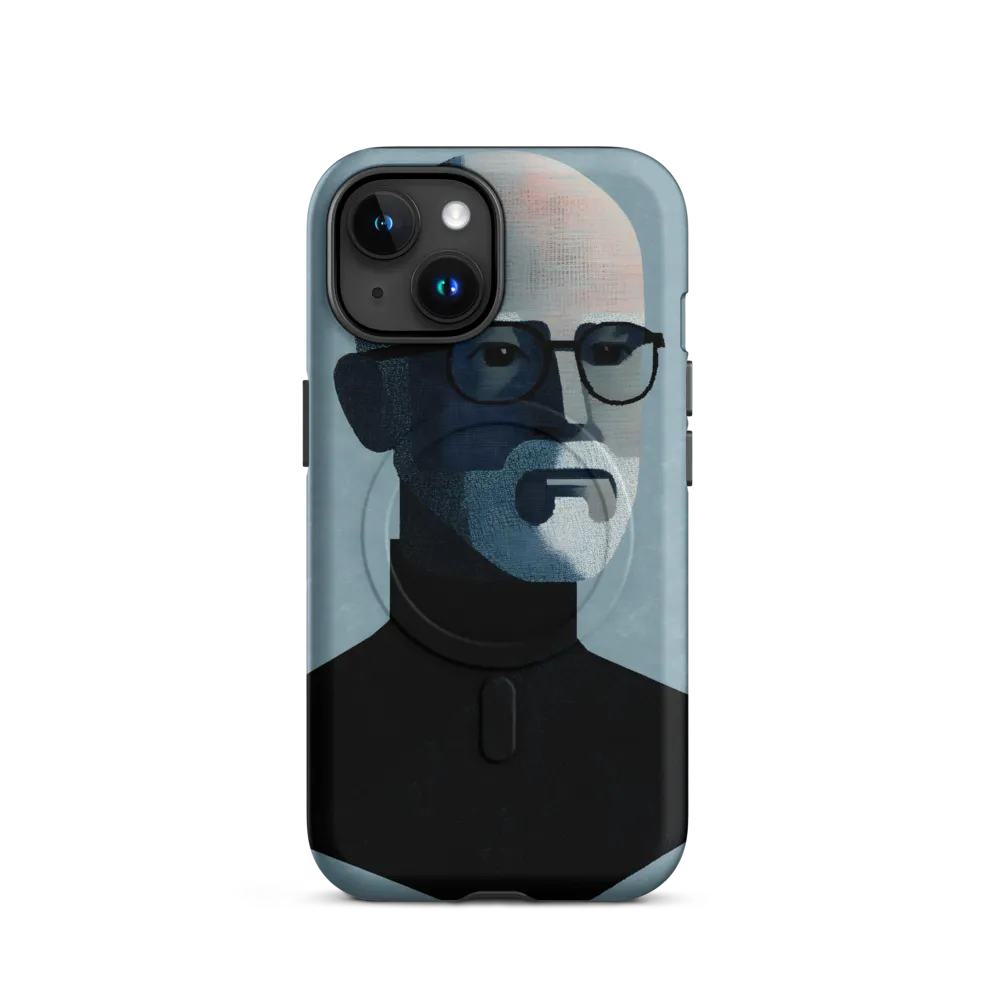 Minimalist Portrait of a Modern Man | Phone Case |  15 | MagSafe® Tough Case | Matte