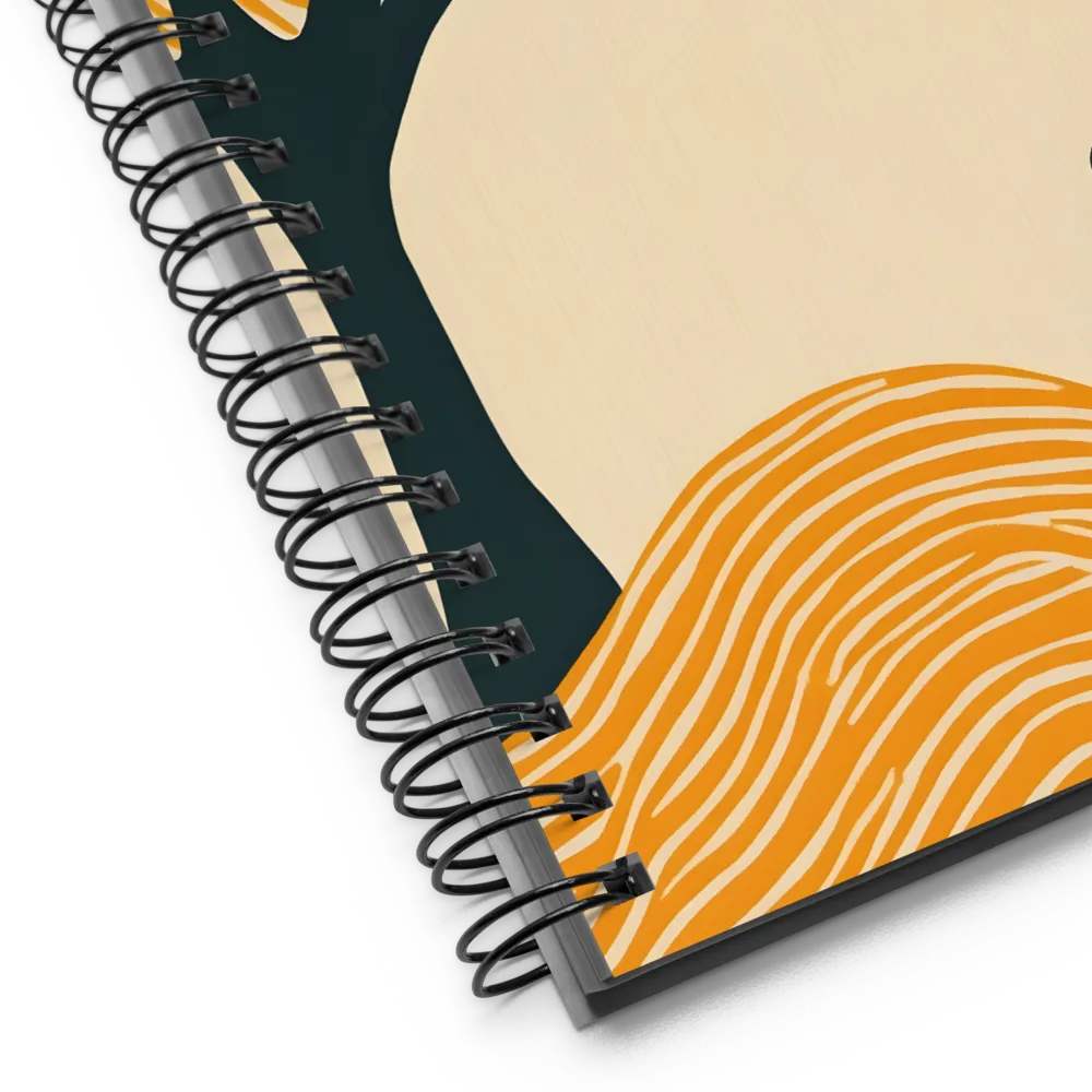 Silent Reflections under Swirling Leaves | Spiral Notebook