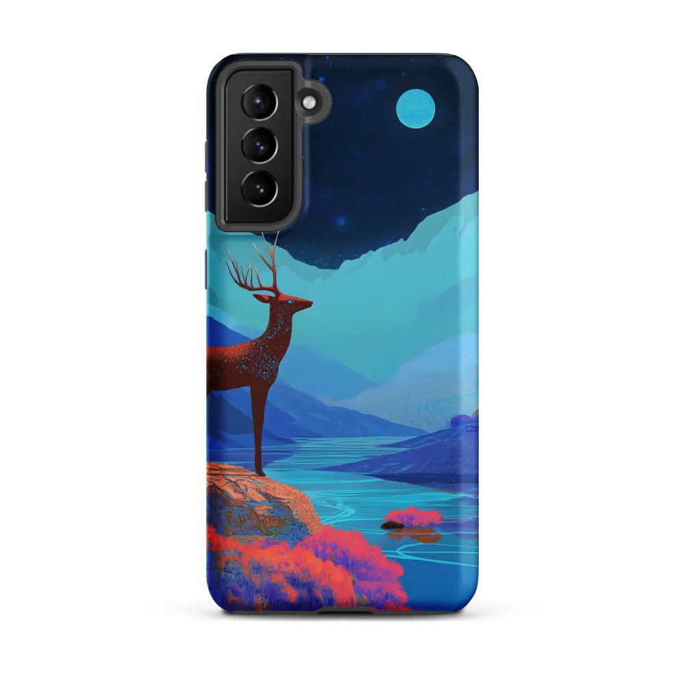 Cosmic Serenity: The Starlit Stag | Phone Case |  S21 Plus | Tough Case | Matte