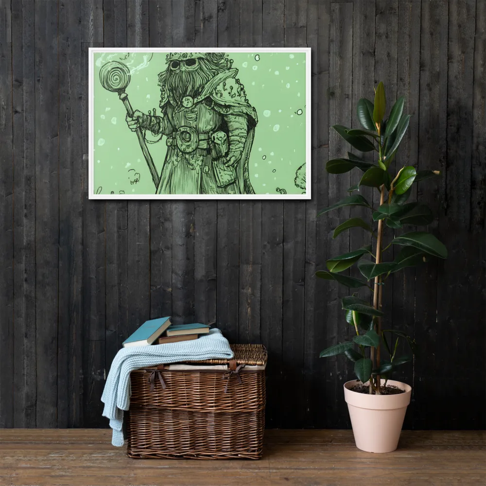 The Enigmatic Wizard | Canvas with White Frame | 24″×36″