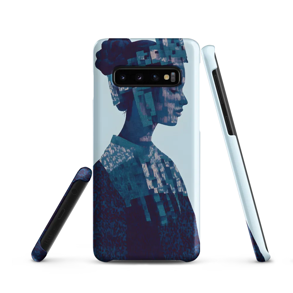 Digital Portrait in Abstract Blue