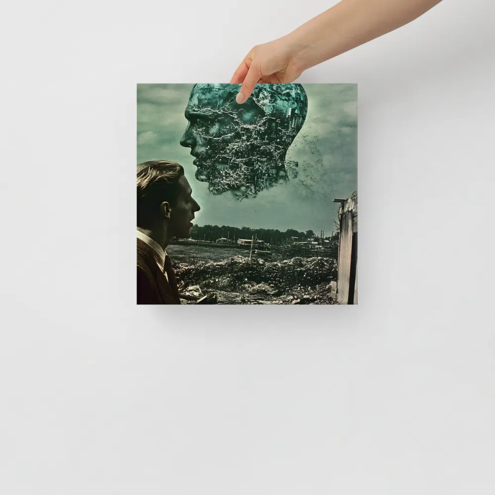 Ethereal Reflections: Identity in a Fragmented World | Canvas | 12″×12″