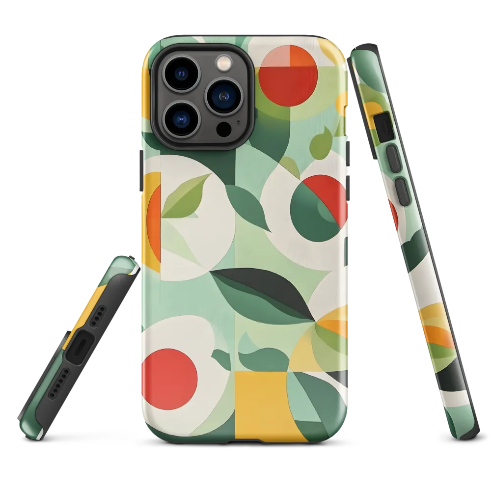 Harmony in Shapes: A Playful Abstract Design | Phone Case |  13 Pro Max | Tough Case | Glossy