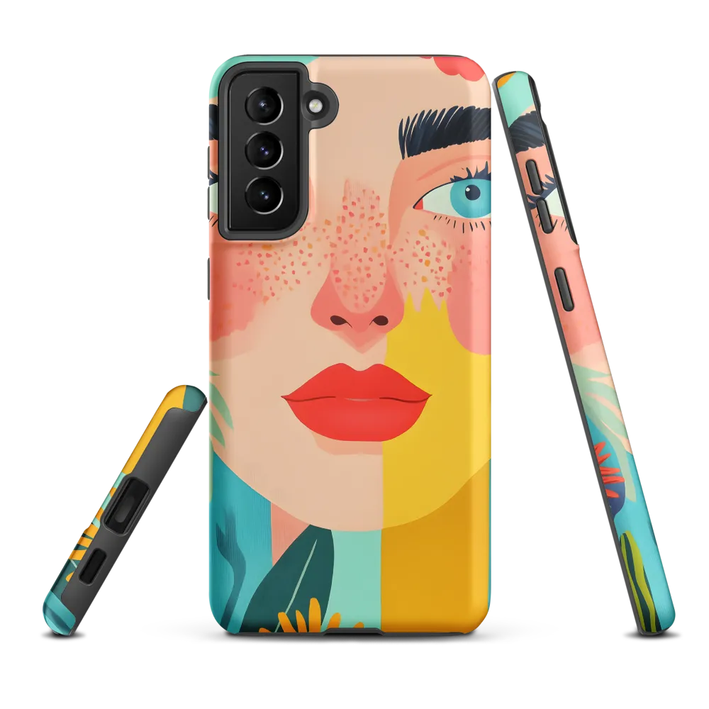 Floral Serenity: A Modern Portrait