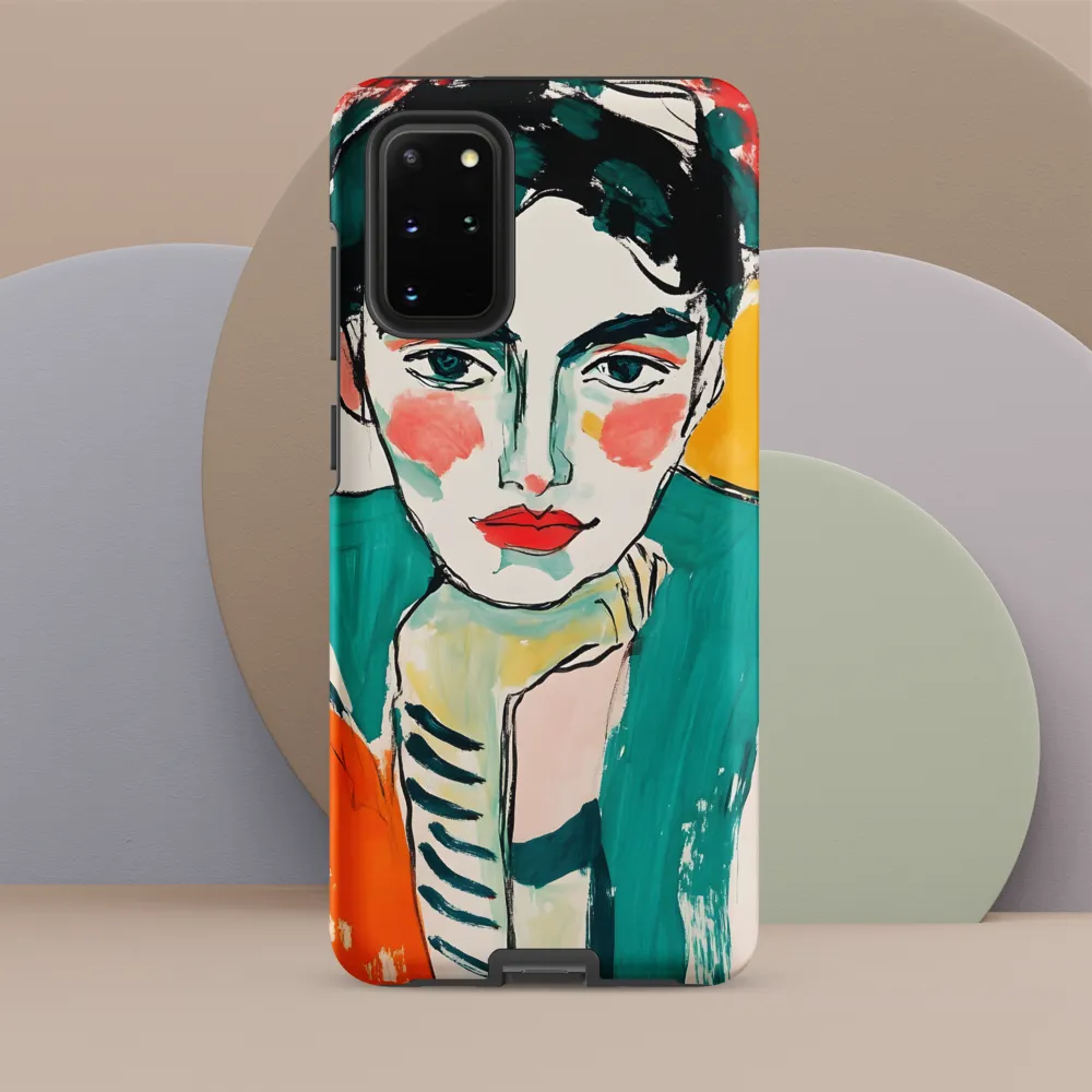 Contemplative Portrait in Bold Hues