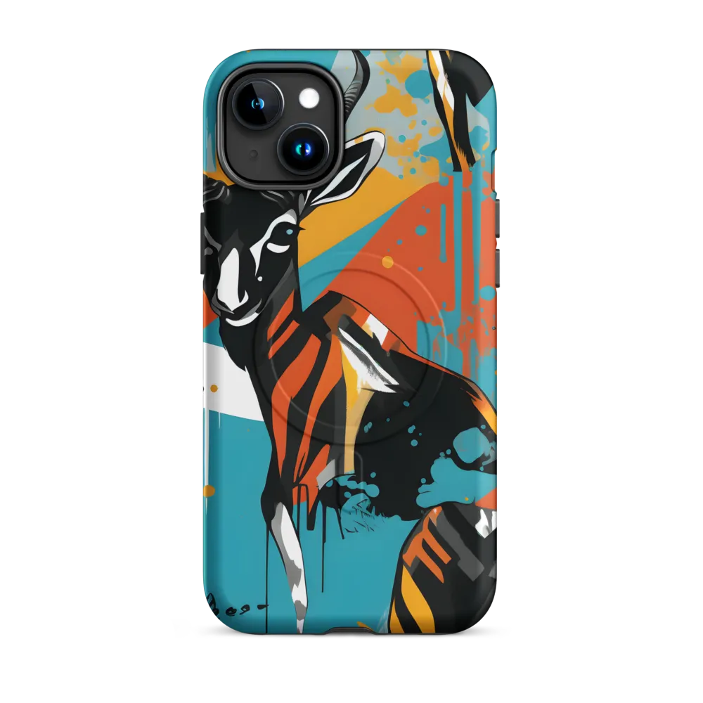 Dynamic Antelope in Vivid Abstract