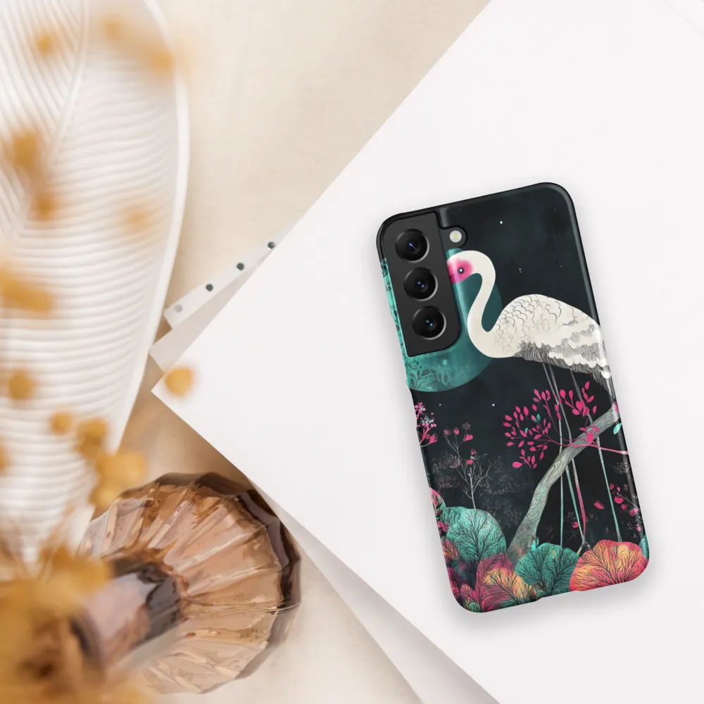 Ethereal Presence: Heron in a Floral Dreamscape