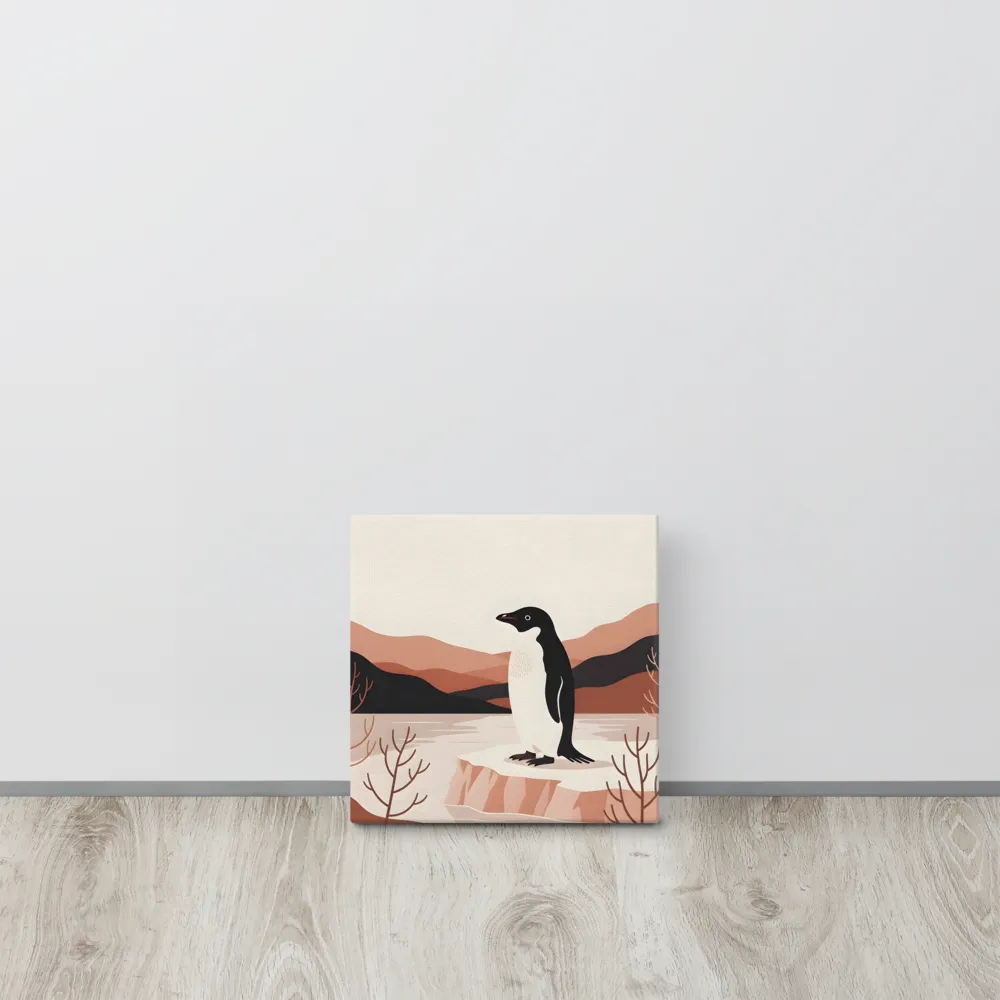 Penguin on Ice Floe 
 Canvas | 10″x 10″