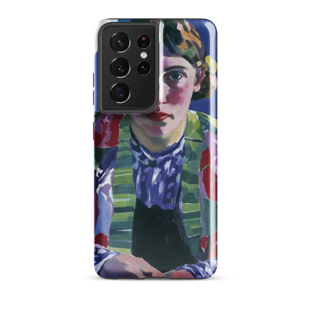 Vibrant Gaze: A Modernist Portrait