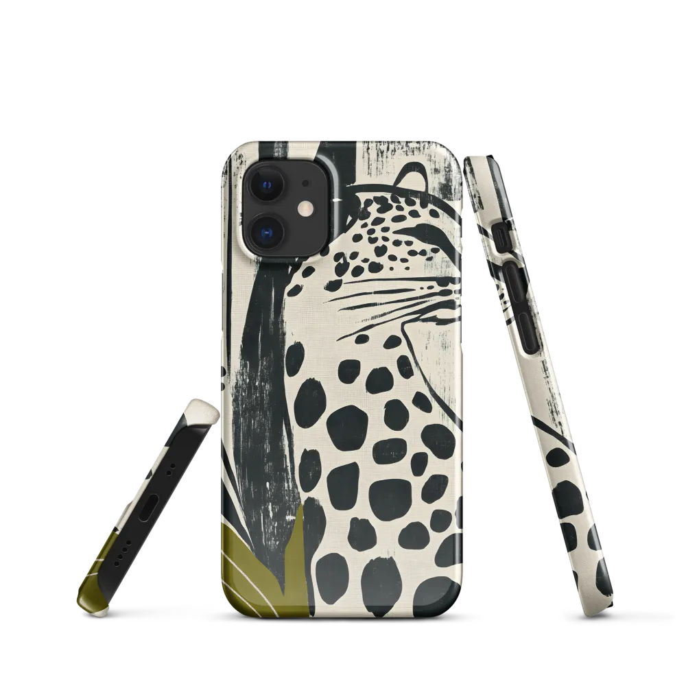 Leopard in Silhouette: A Modern Appeal | Phone Case |  12 Mini | Snap Case | Glossy