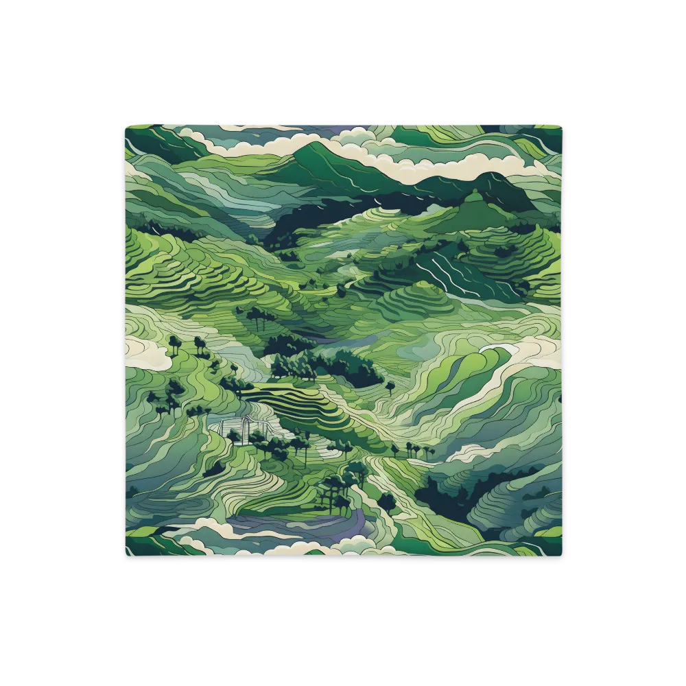 Harmony of the Lush Landscape | Pillow Case | 18″×18″