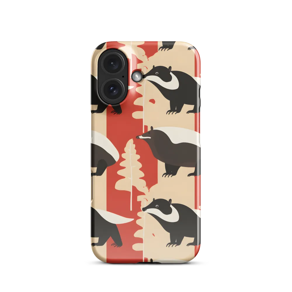 Wildlife Pattern: The Badger Tale | Phone Case |  16 | Snap Case | Glossy