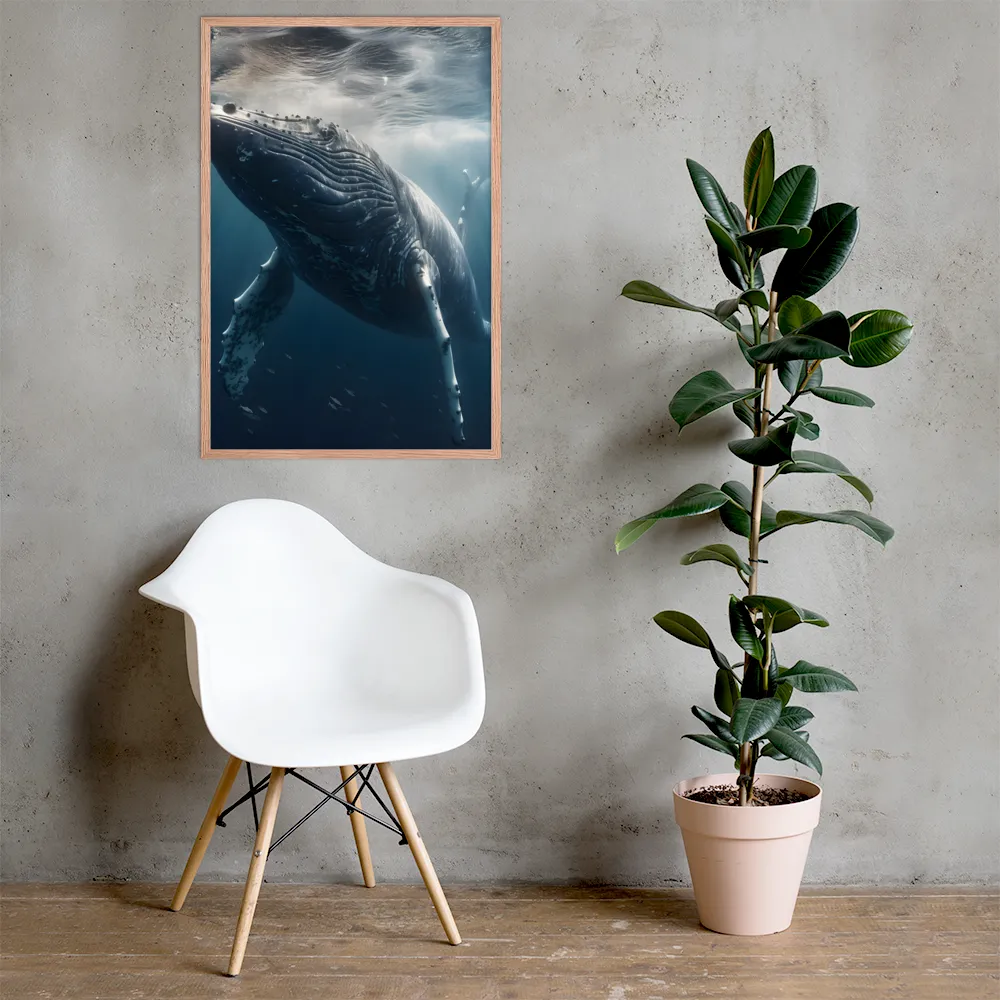 Graced by the Depths | Poster with Red oak Frame | 24″×36″