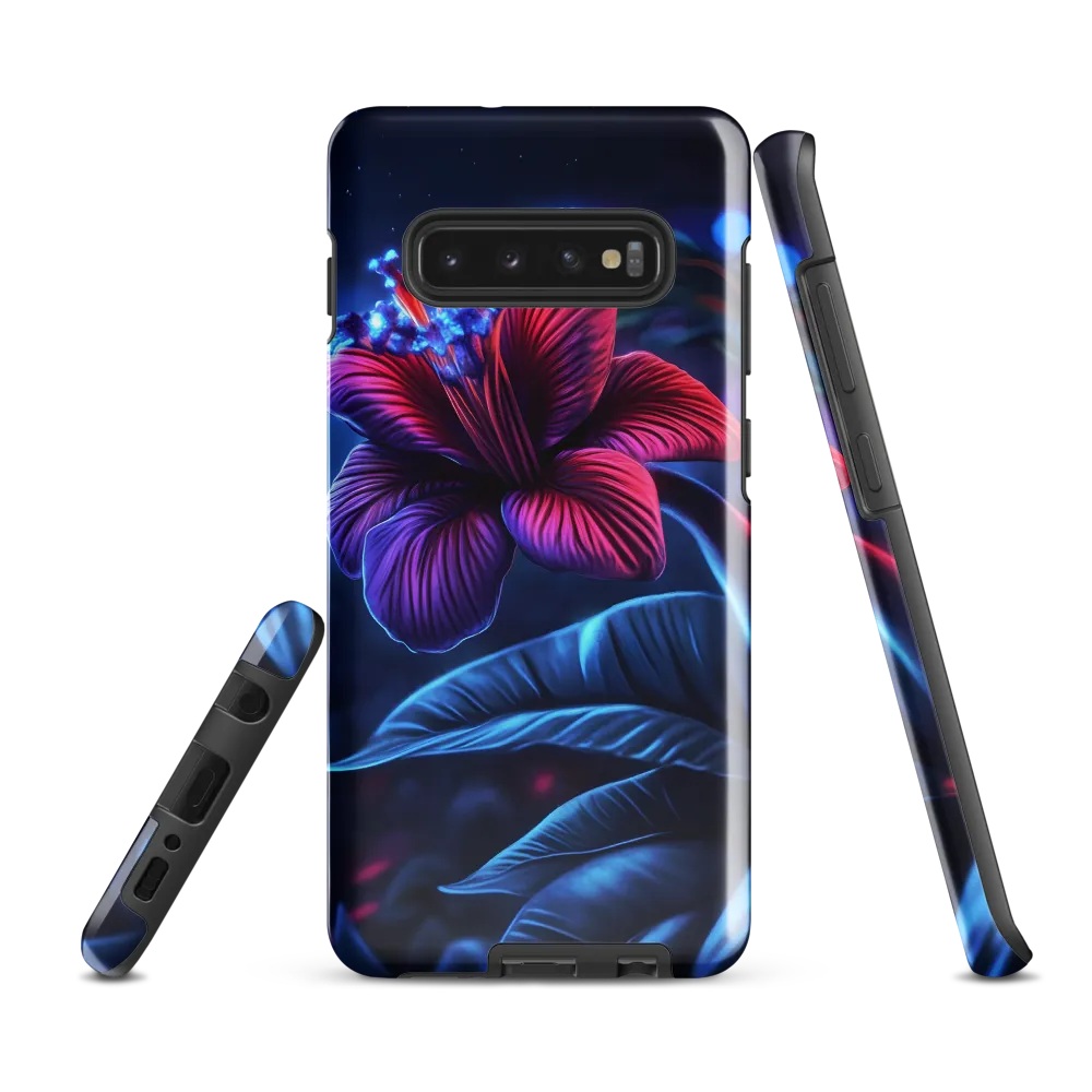 Illuminated Serenity: The Surreal Blossom | Phone Case |  S10 Plus | Tough Case | Glossy