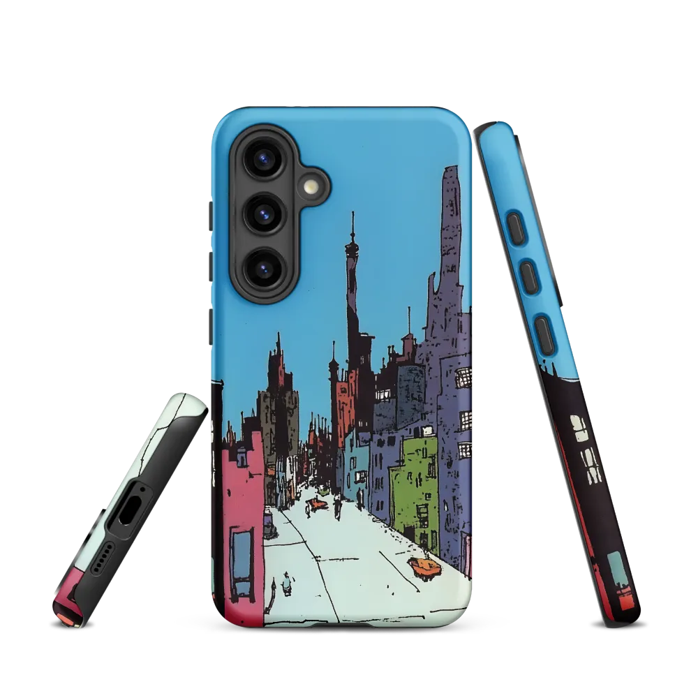 Vibrant Cityscape under the Moon