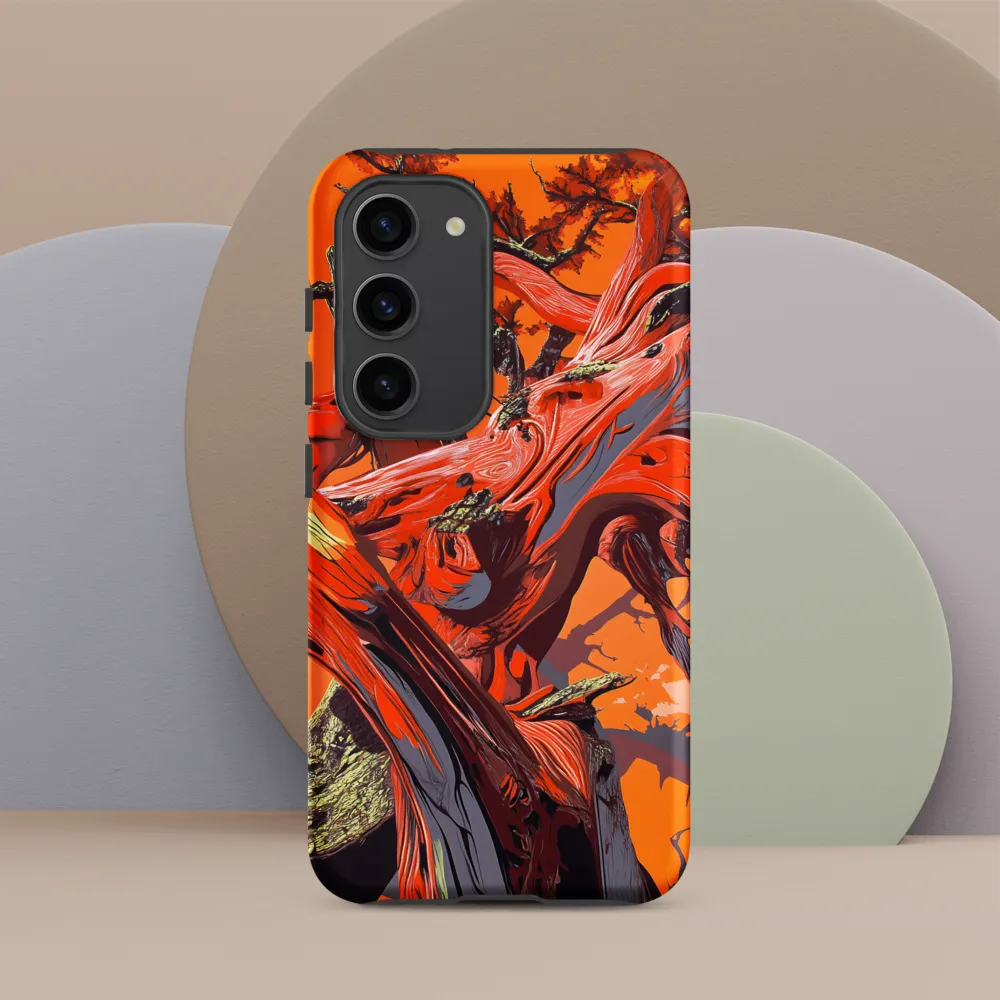 Life in Motion: An Abstract Tree | Phone Case |  S23 | Tough Case | Matte
