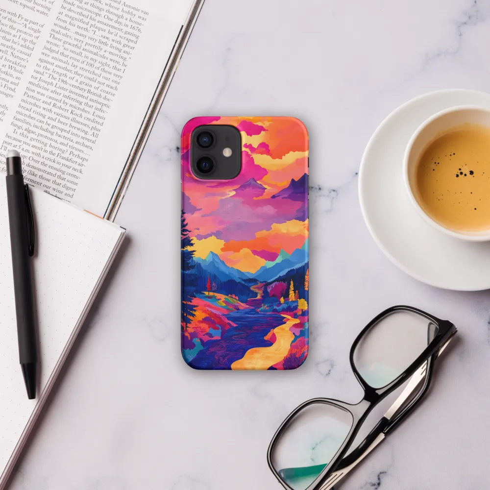 Radiant Serenity: A Surreal Landscape | Phone Case |  12 | Snap Case | Matte