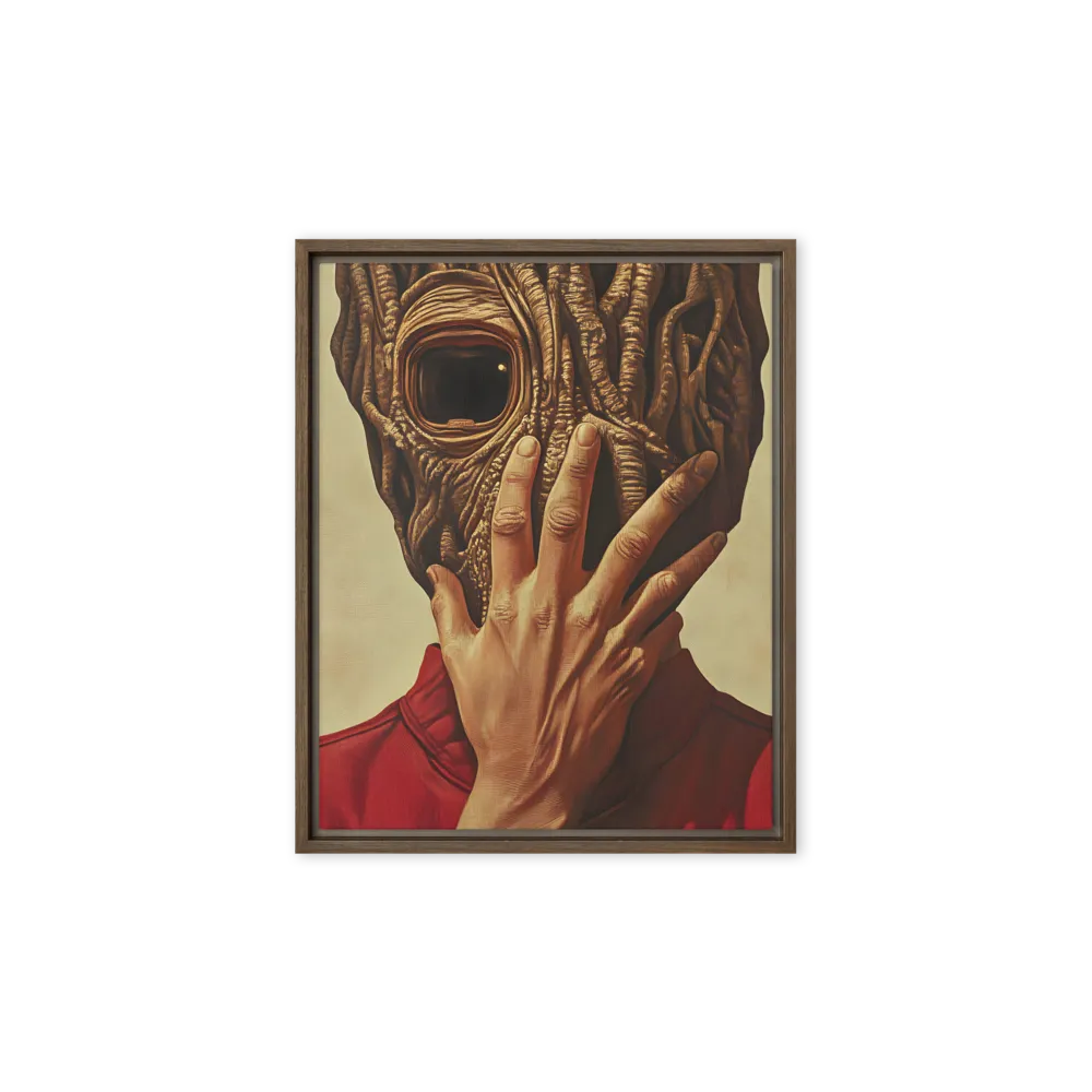 The Mask of Roots | Canvas with Brown Frame | 8″×10″