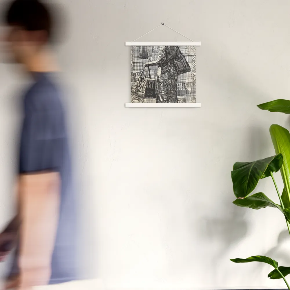 Urban Reflections: A Shopping Narrative | Poster With White Wood Hanger | 14″×14″