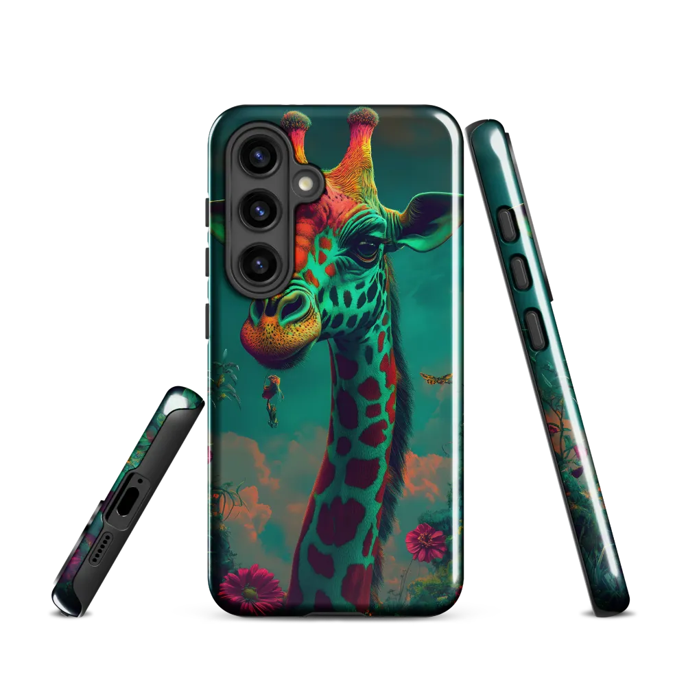 Whimsical Giraffe Among Blossoms