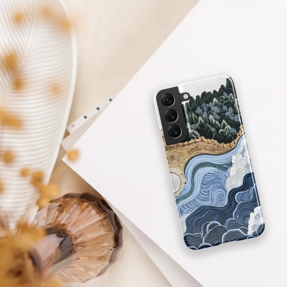 Oceanic Harmony: A Tranquil Landscape | Phone Case |  S22 | Snap Case | Glossy