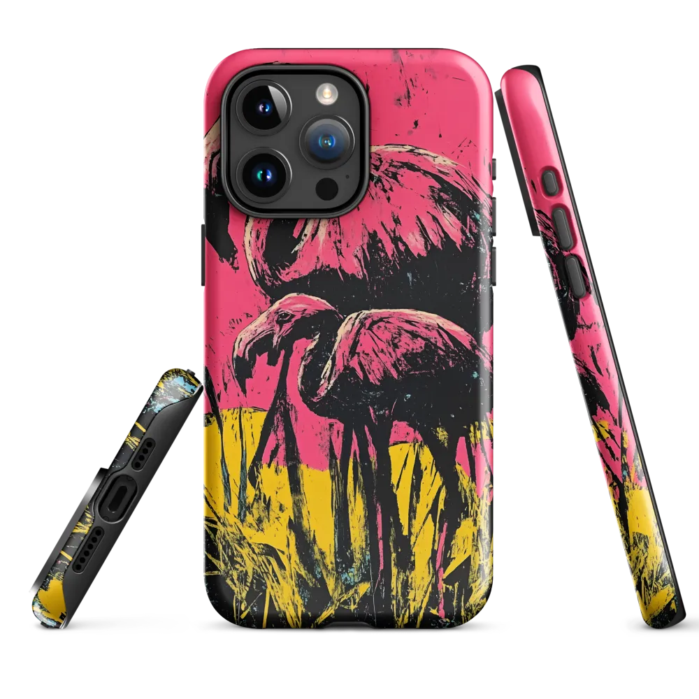 Flamingo Duet: A Pop Art Expression