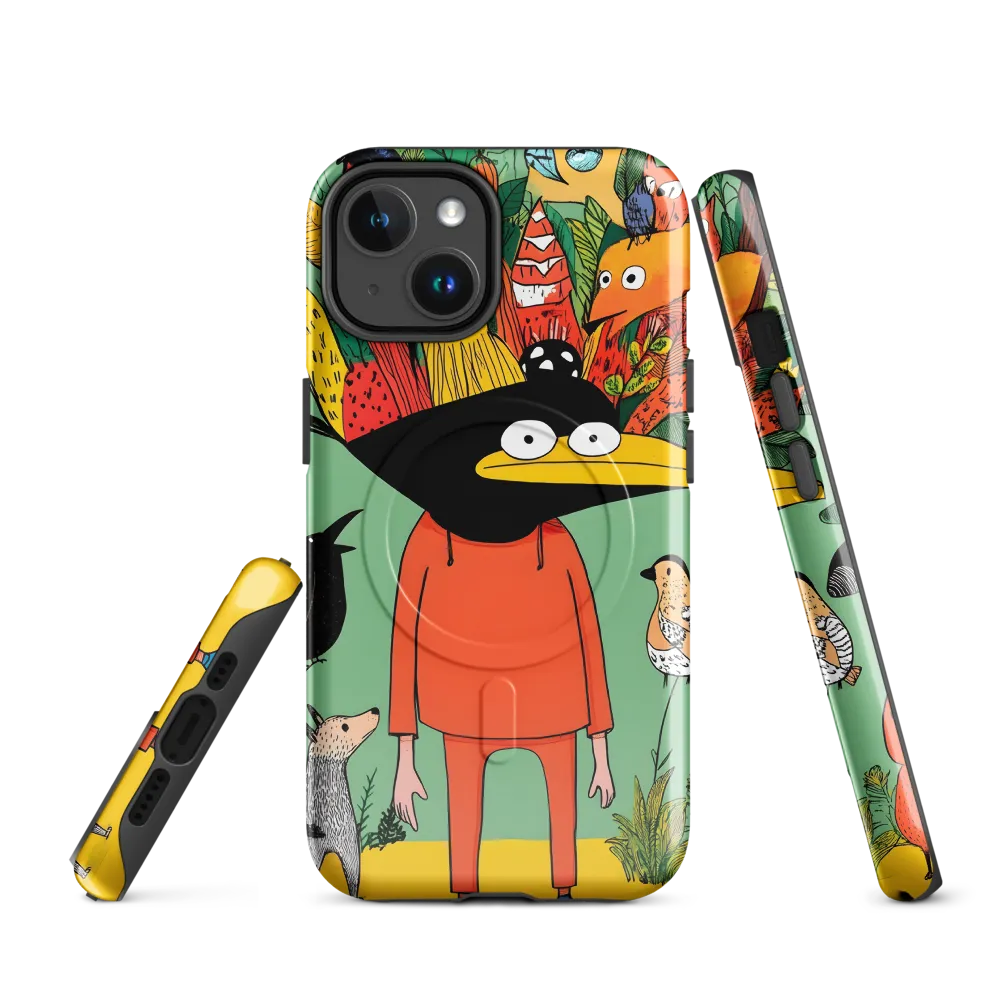 Whimsical Encounter in a Colorful Jungle